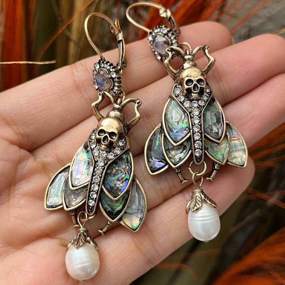 Vintage style beetle bug earrings,High Quality Scarab bug Beetle Earrings